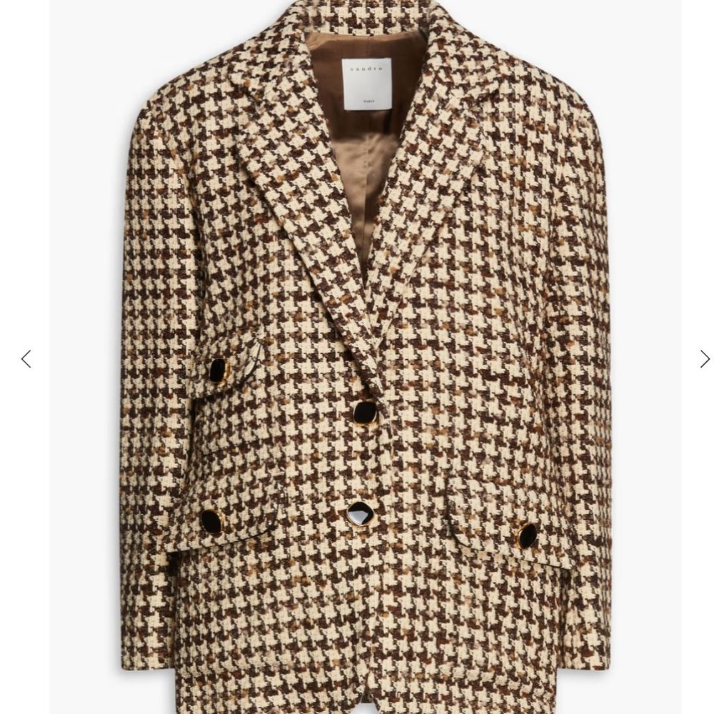 Esther houndstooth bouclé-tweed blazer